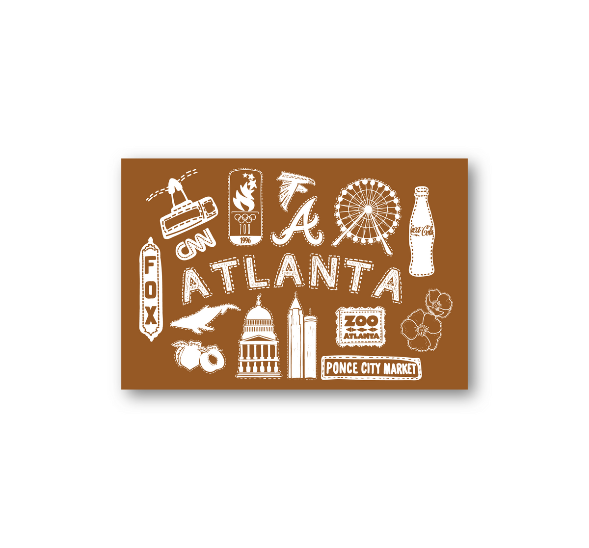 Atlanta Icons Postcard