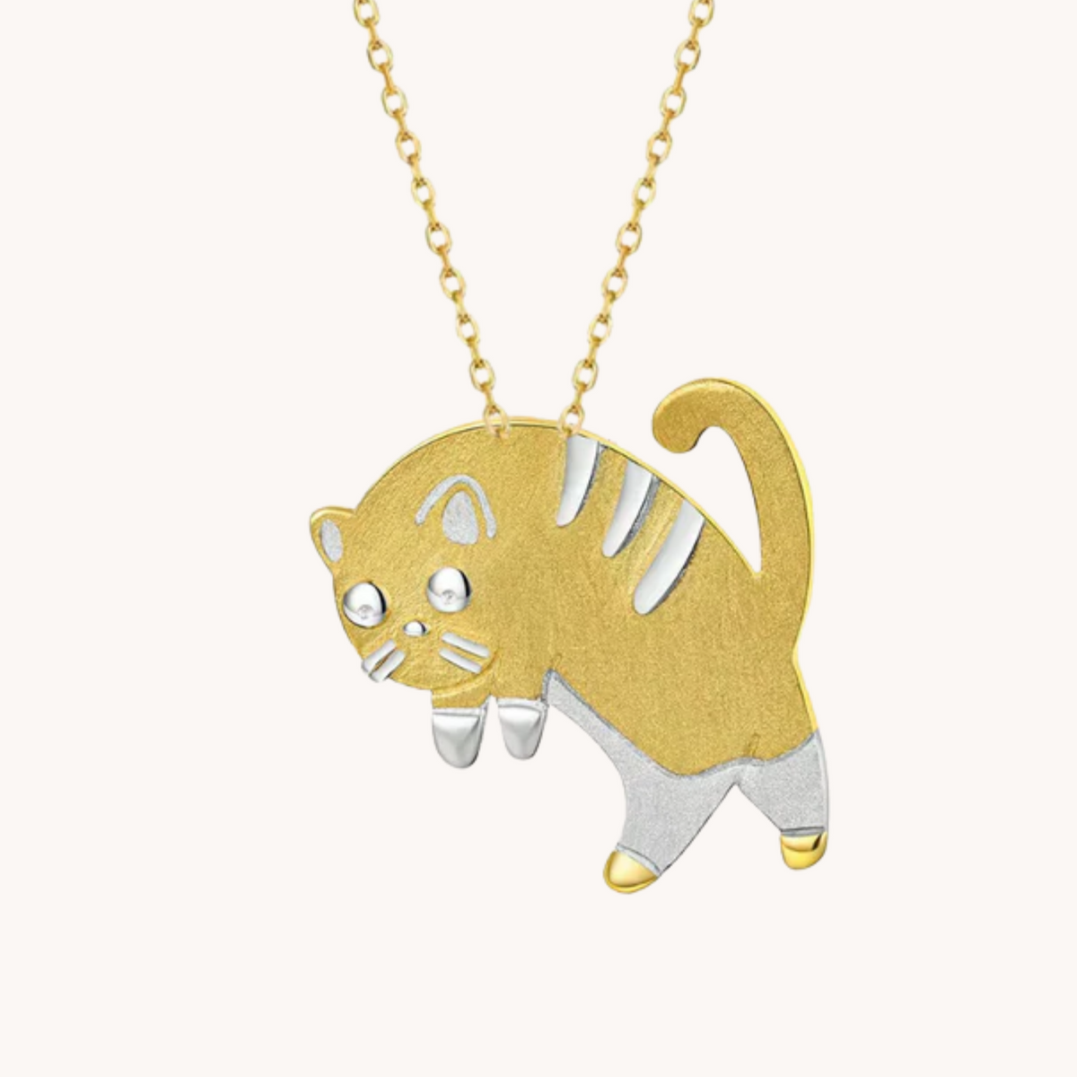 Cat Pendant With Chain