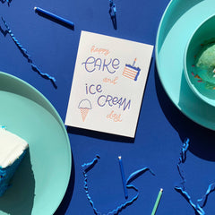 Cake & Ice Cream Day card