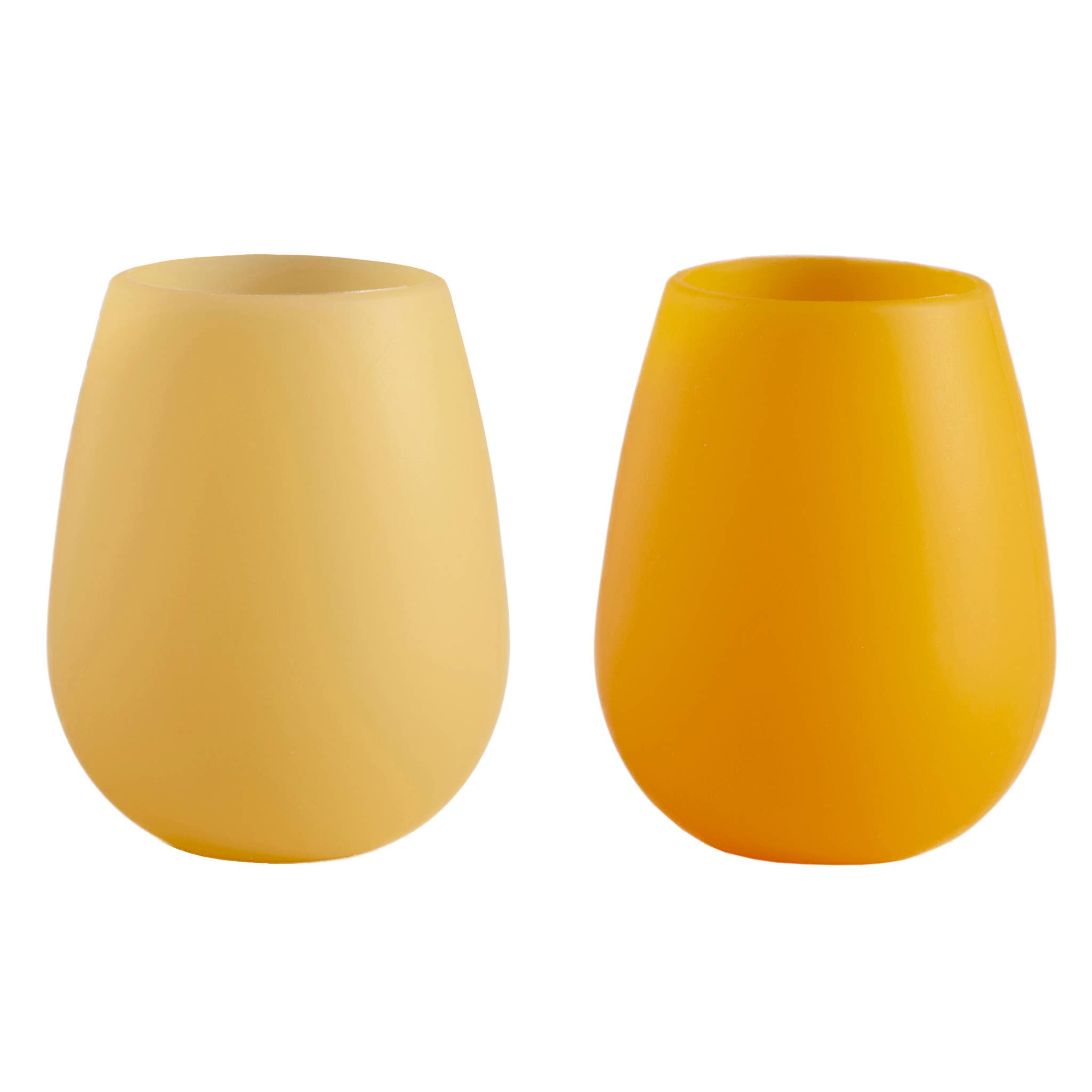 Fegg Silicone Stemless Wine Glasses - Sunshine Set