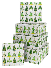 Brushstroke Trees Green Gift Boxes