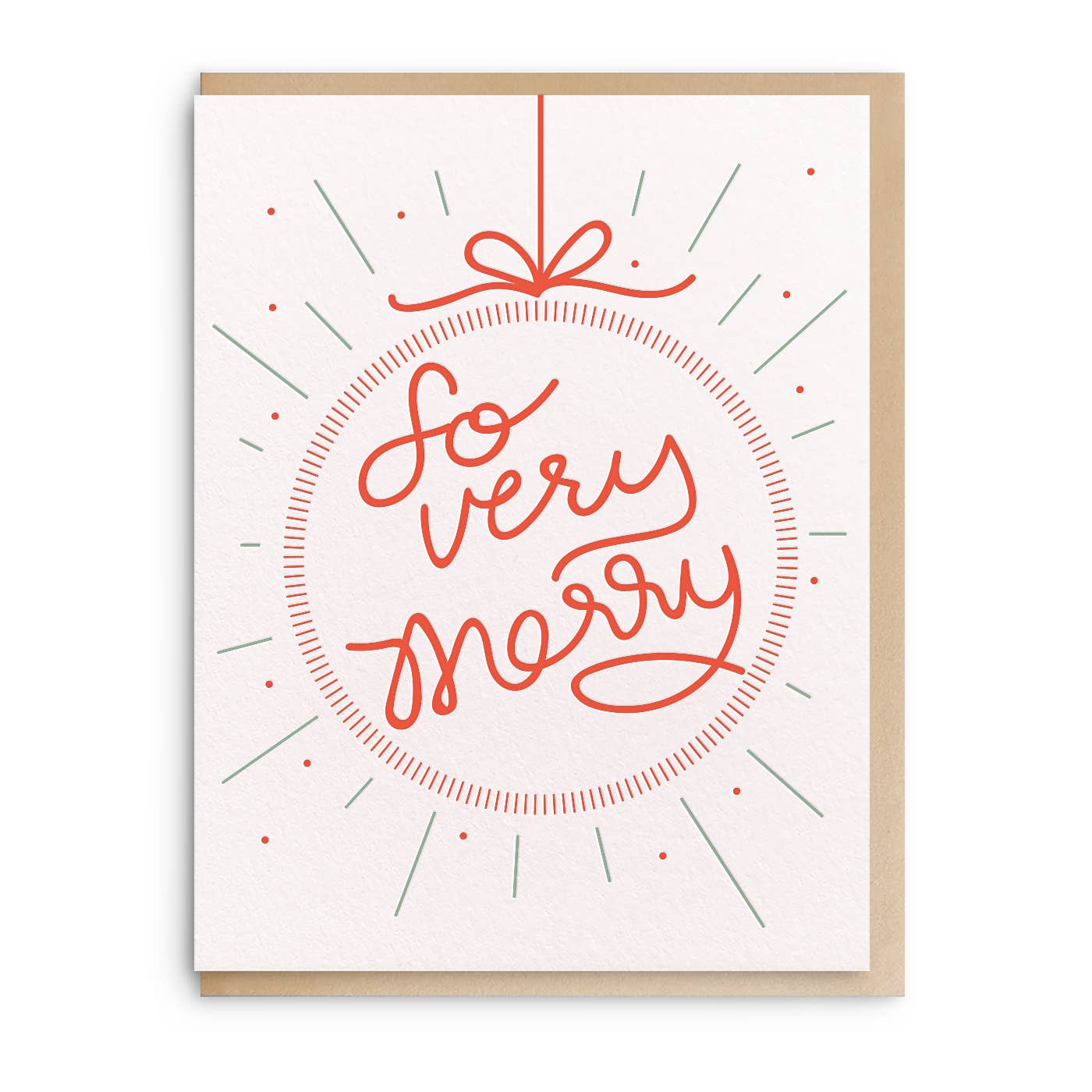 So Very Merry Letterpress Holiday Card