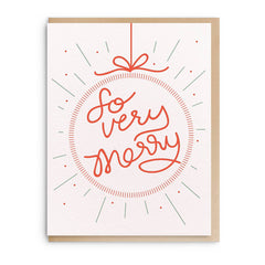 So Very Merry Letterpress Holiday Card