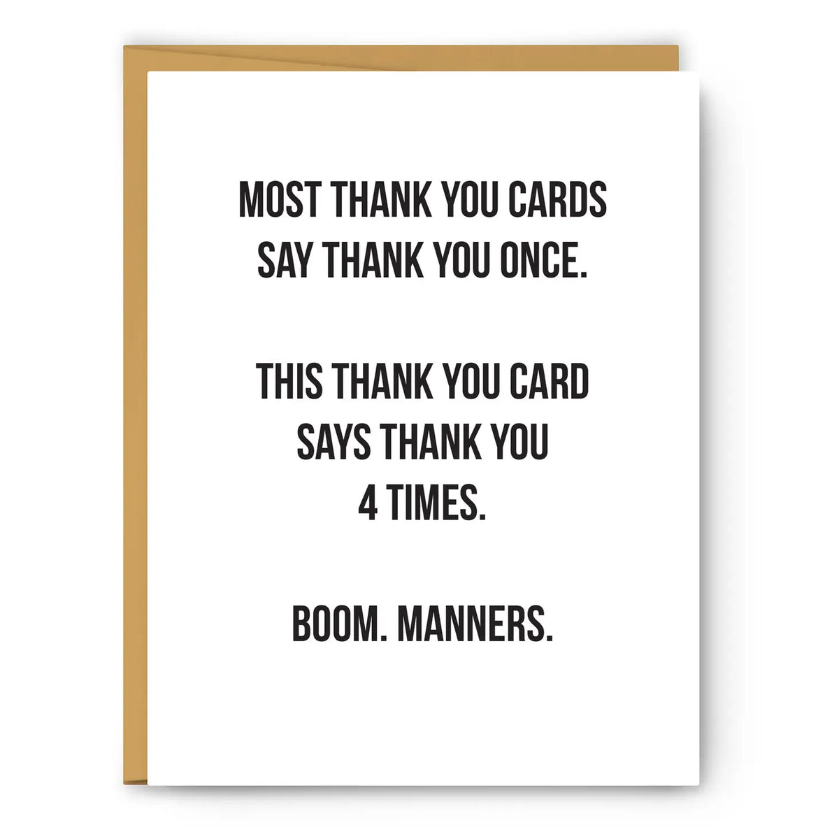Thank You 4 Times Card