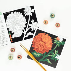 Dahlias Mini Paint-by-Number Kit