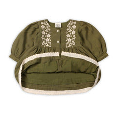 Hazel Embroidered Baby Dress & Bloomer Set