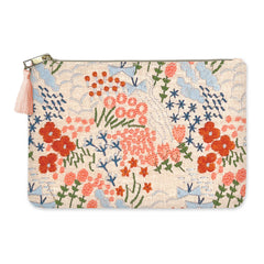 Embroidered Wildflower Meadow Pouch