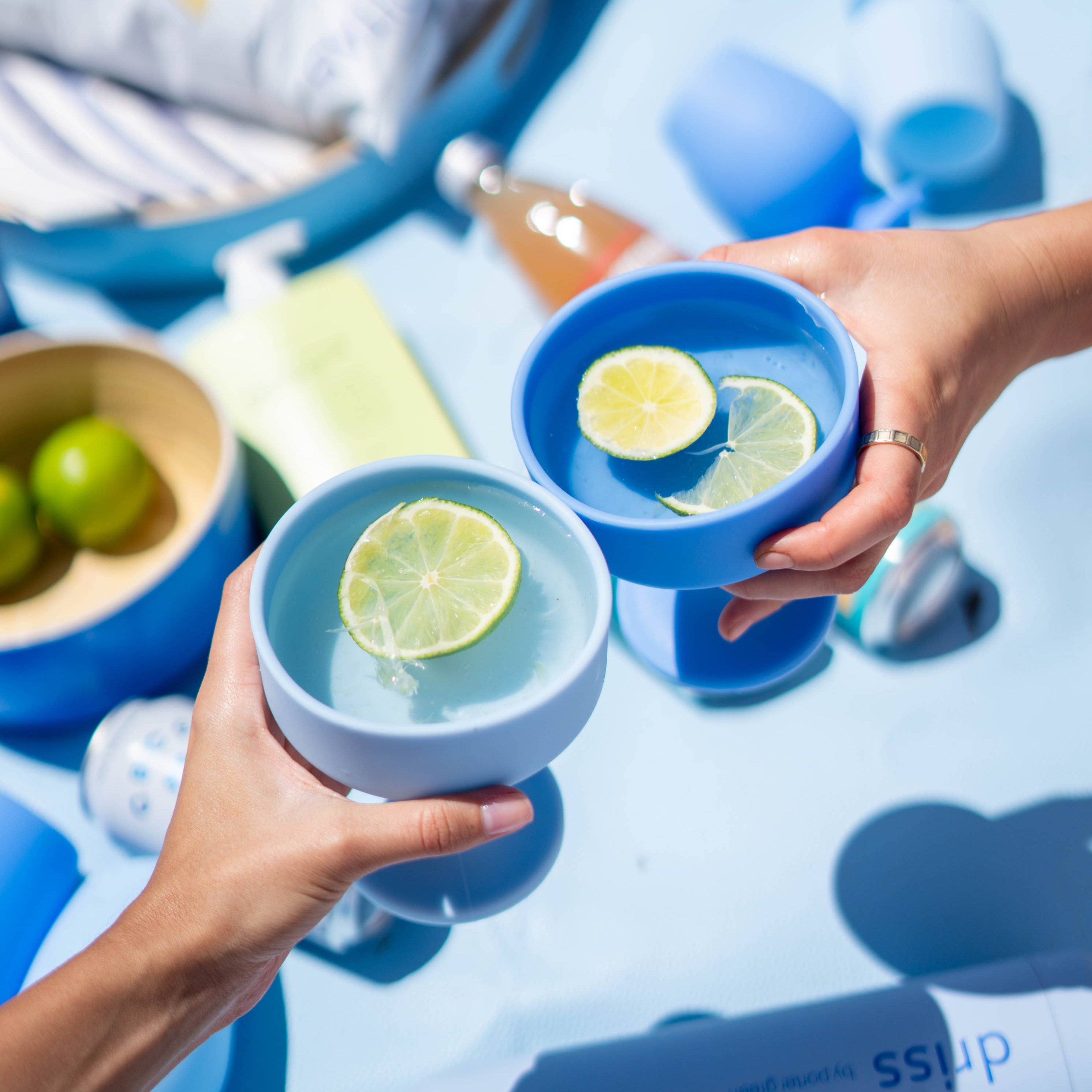 Mecc Silicone Unbreakable Cocktail Glasses - Sky Set