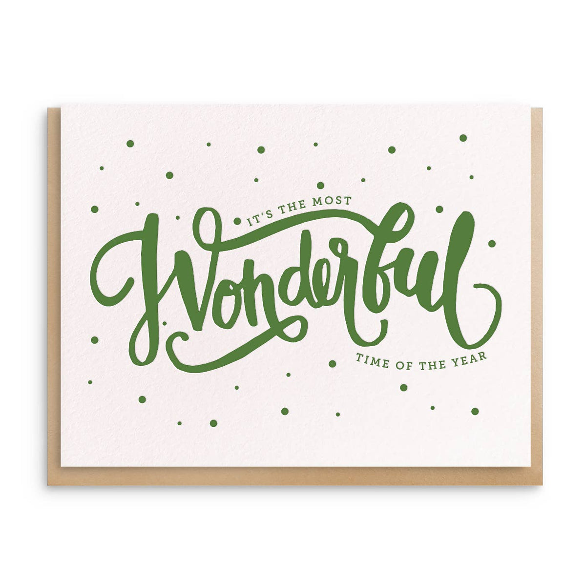 Wonderful - Letterpress Holiday Greeting Card