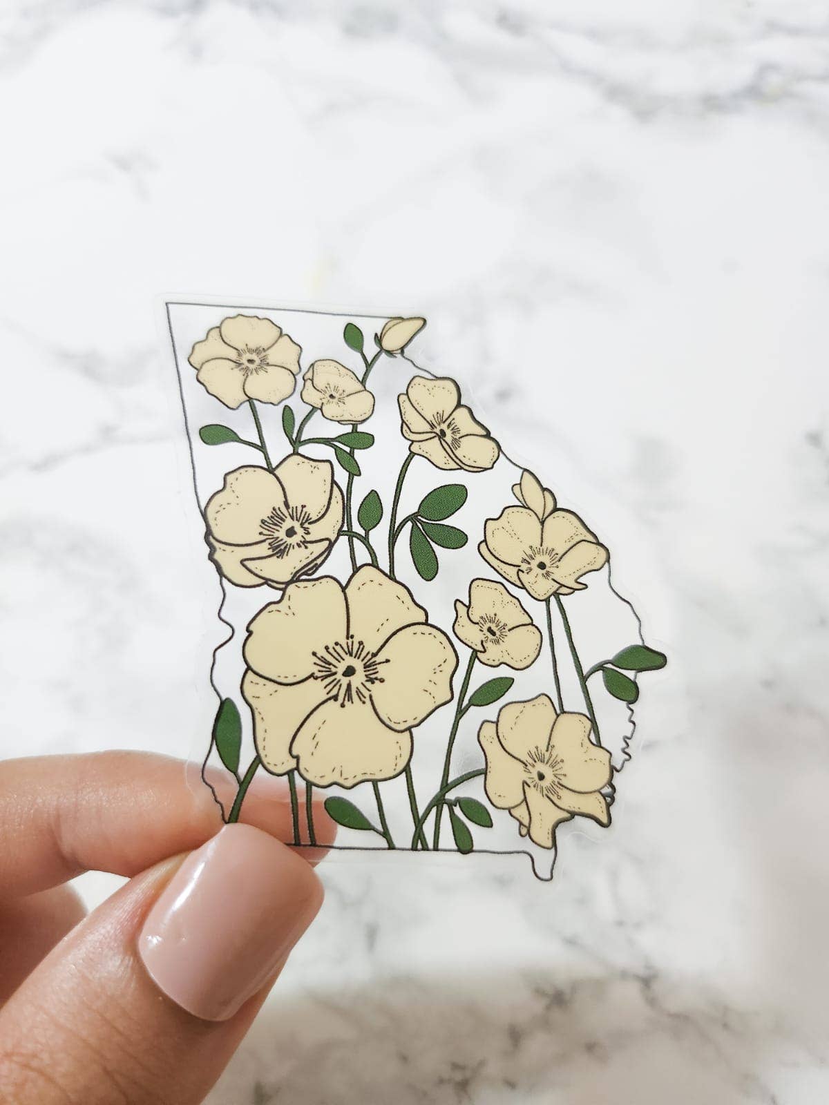 Georgia State Flower Sticker