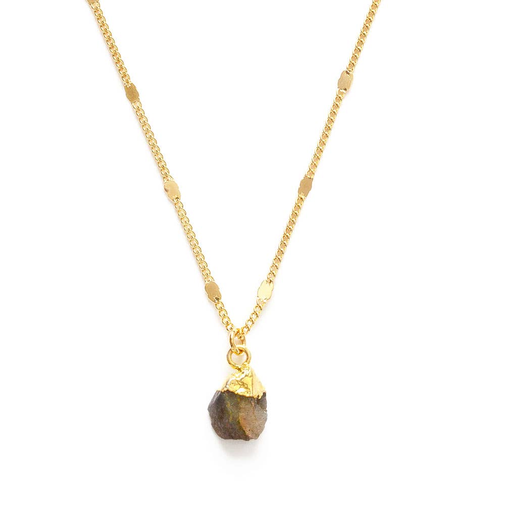 Raw Cut Gemstone Necklace
