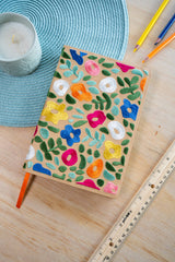 Spring Garden Embroidered Journal Notebook