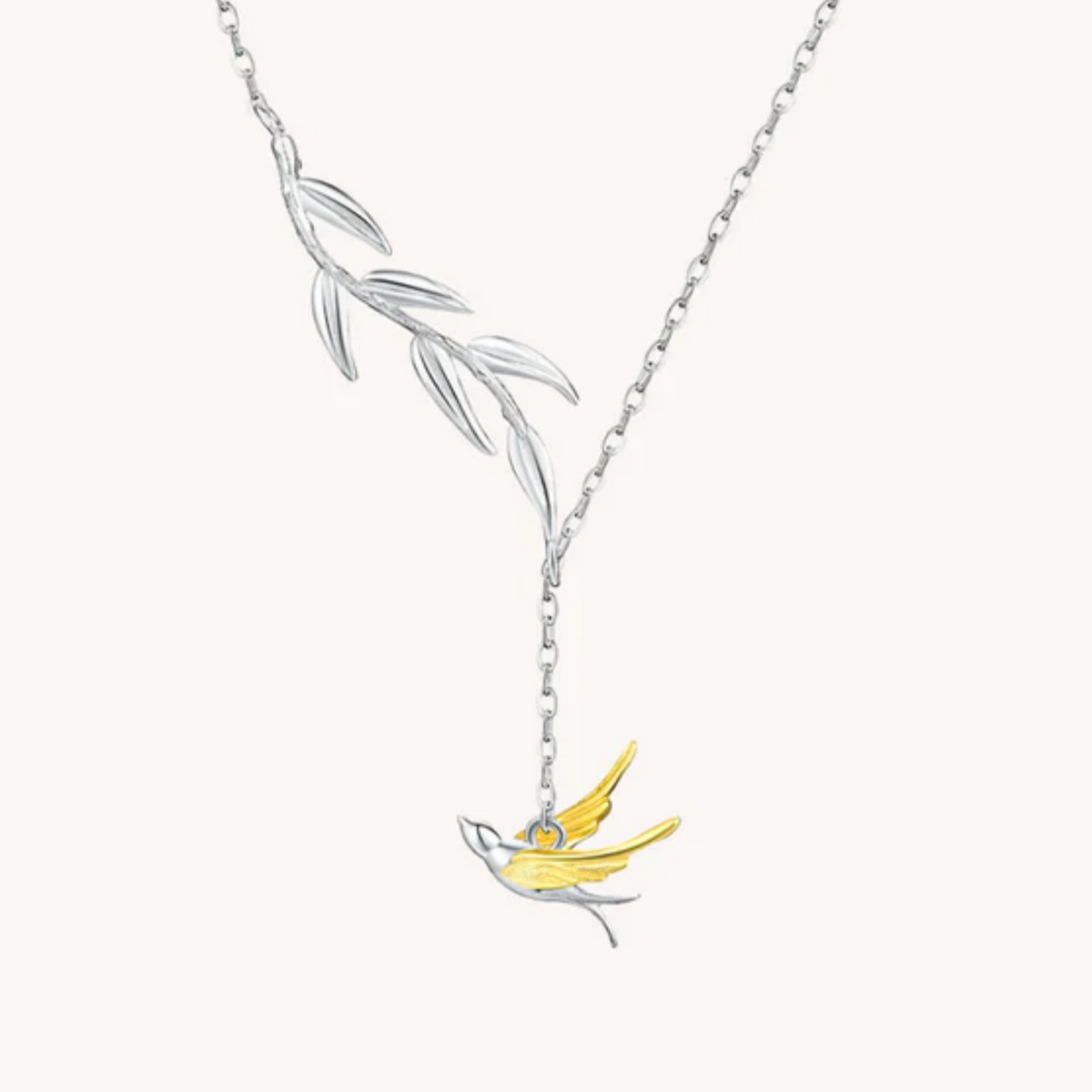 Bird And Leaves Necklace