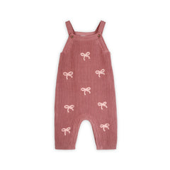 Sweet Bow Embroidered Sweater Knit Baby Jumpsuit