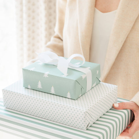 Green Christmas Tree Gift Wrap Roll