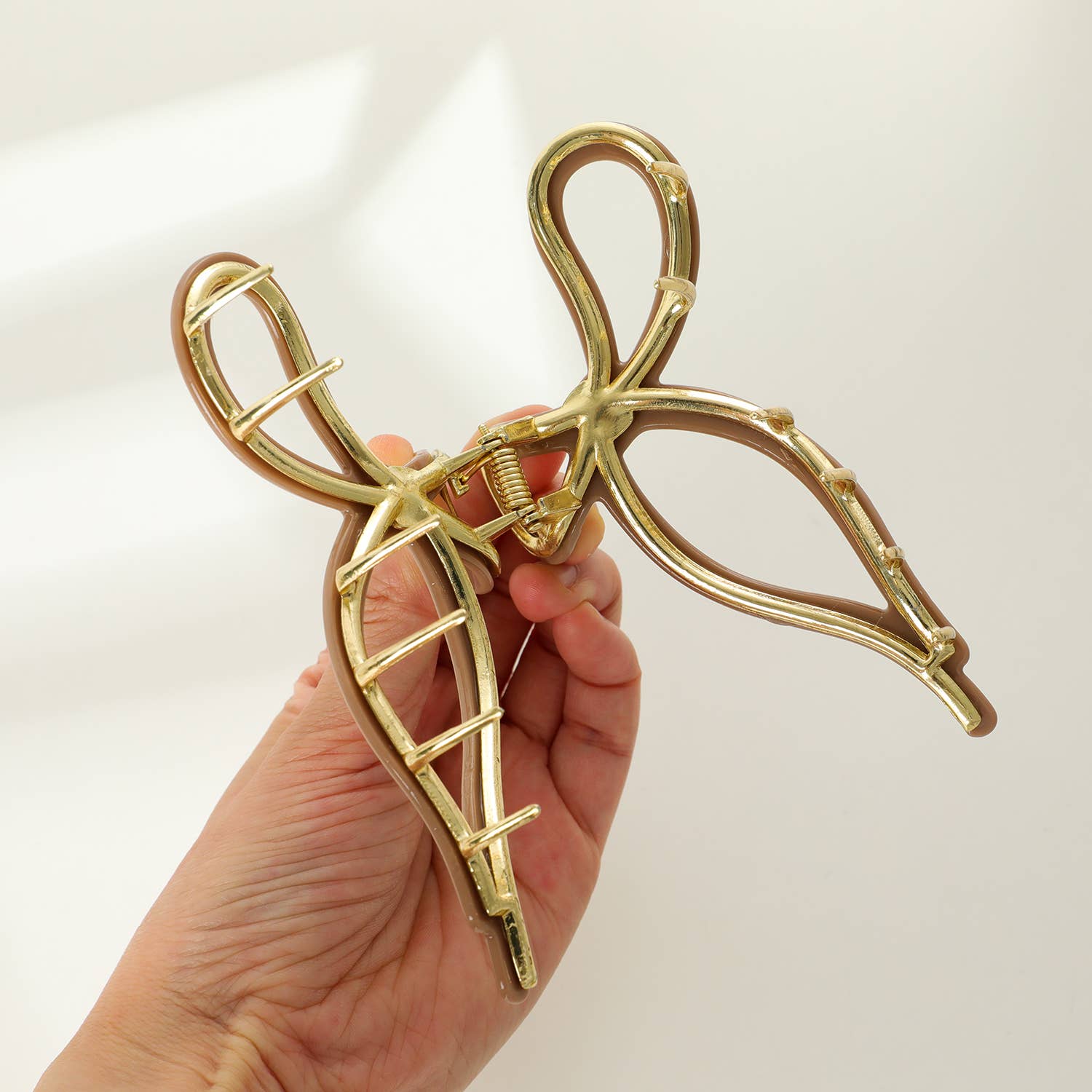 Sabrina Ribbon Bow Metal Claw Clip
