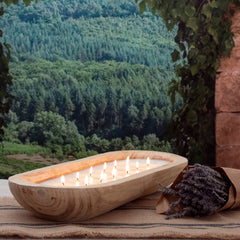 Paulownia Wood Tray Candle