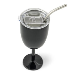 Onyx Shimmer Stainless Steel Wine Tumbler