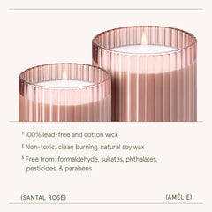 Amélie Glass Jar Candle - Santal Rosé