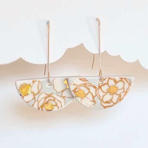 Poppy Half Moon Dangle Earrings