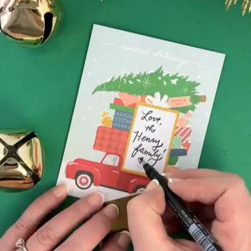 Holiday Red Truck Scratch-Off Card