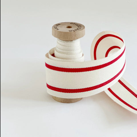 Striped Cotton Ribbon Spool