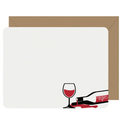 Wine Letterpress Note Cards - Boxed Set of 8