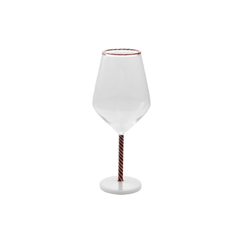Peppermint Stripe Wine Glass