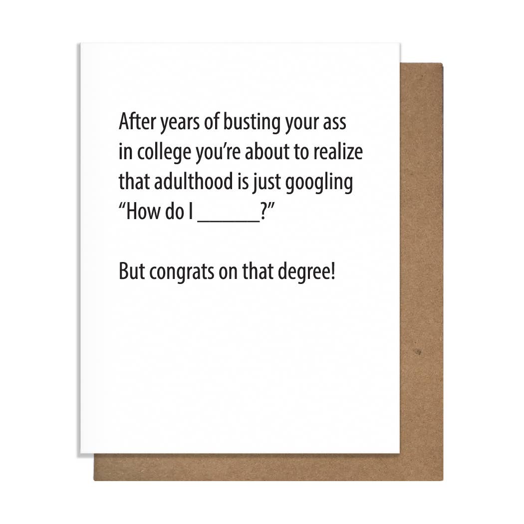 Google Degree Card