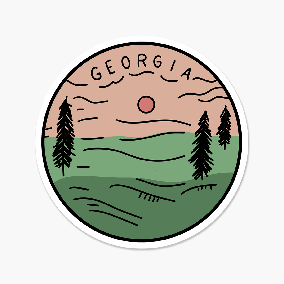 Georgia Travel Sticker