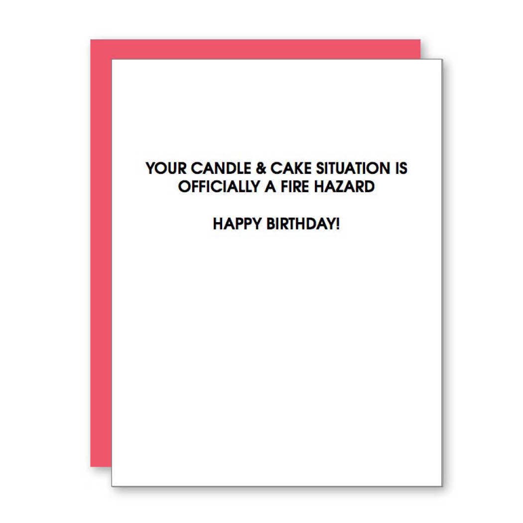 Birthday Fire Hazard Card