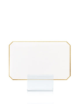 Gold Tipped Corner Place Cards, Set/12