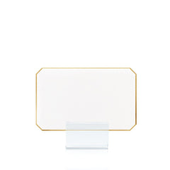 Gold Tipped Corner Place Cards, Set/12