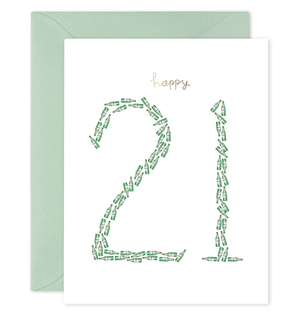 Happy 21 Greeting Card