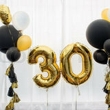 Number 0 Gold Balloon