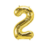 Number 2 Gold Balloon