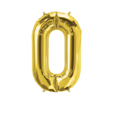 Number 0 Gold Balloon