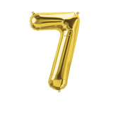 Number 7 Gold Balloon
