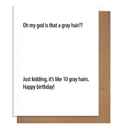 Gray Hair Greeting Card