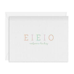 EIEIO Welcome Baby Greeting Card