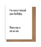 Cat On Me Greeting Card