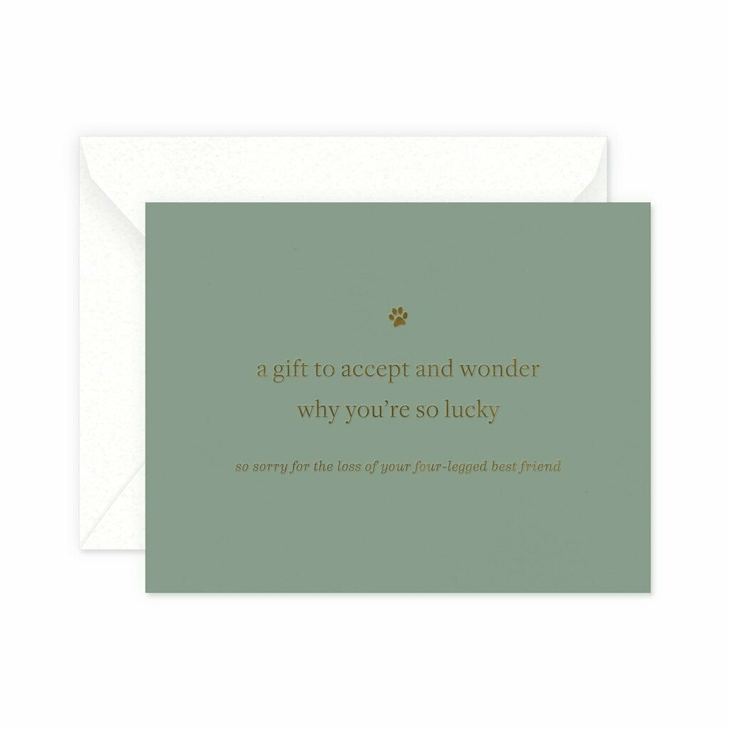 Lucky Pet Sympathy Greeting Card