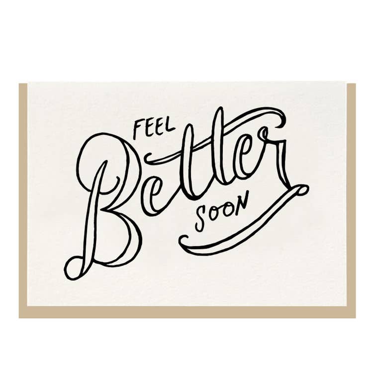 Feel Better Soon Letterpress Card
