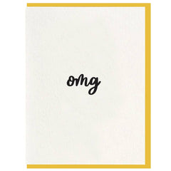 OMG - Letterpress Card