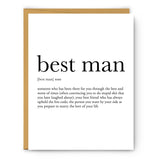 Best Man Definition Card