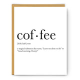 Coffee Definition Card