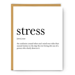 Stress Definition Card