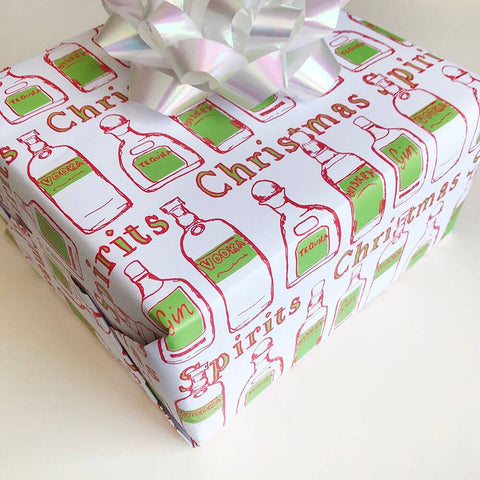 Christmas Spirits Wrapping Paper Sheet