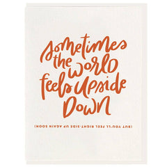 Upside Down Greeting Card
