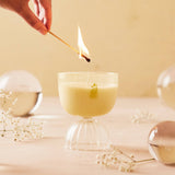 Coupe Glass Candle - Champagne